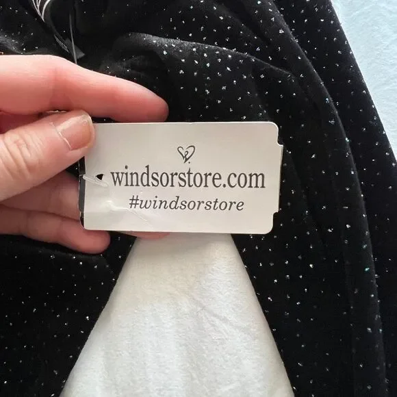 Windsor Sparkly Long Sleeve Boat Neck Mini Dress Size XS - Picture 5 of 16